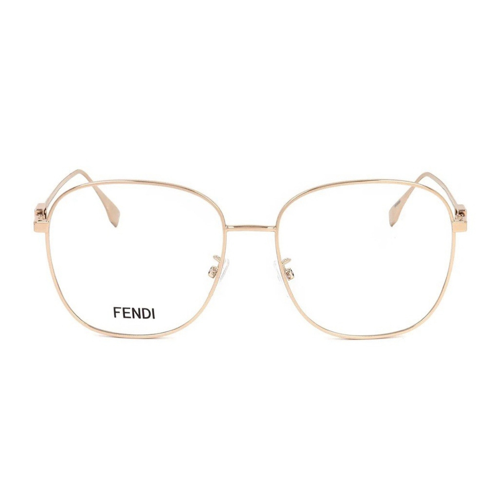 Fendi FE50021u 028 56-16 140 Gold Frame Eyeglasses Women’s Made In Italy